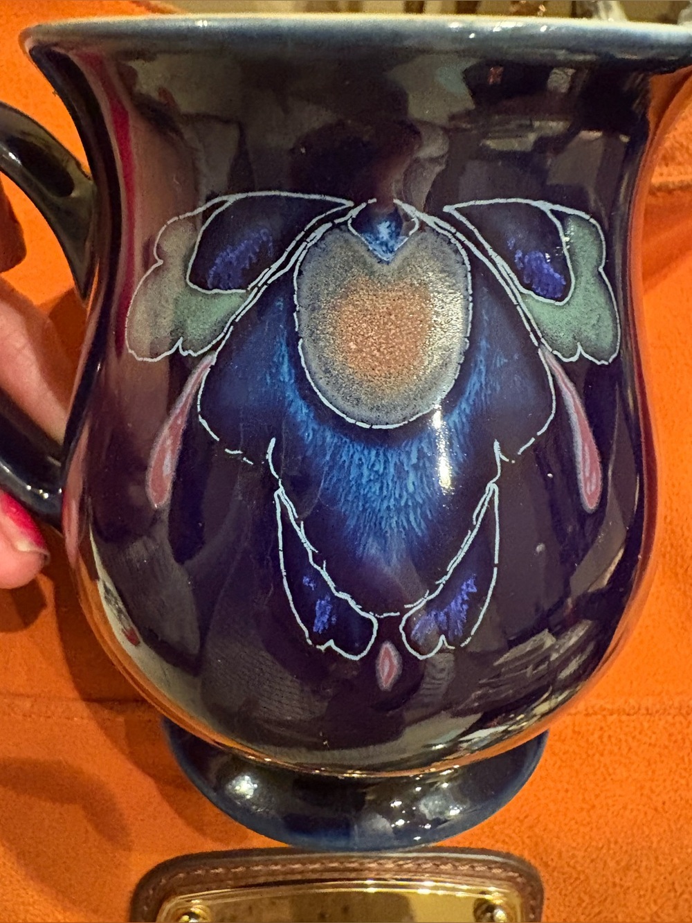 DENBY BAROQUE CRAFTSMAN BLUE MUG MADE IN ENGLAND